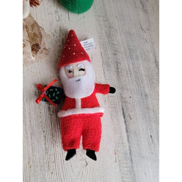 Felt Santa Claus let it snow variety ornament ballerina mouse xmas set - Picture 3 of 9